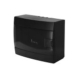 Tableau lectrique saillie 8 modules (1x8) ip40 tanche noir porte fume horoz