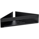 Tablette d'angle turbo - loc genova black wenko fixation murale innovante, inox laqu� mat, 36x8x17 cm, ...