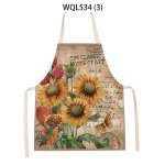 Tablier de cuisine en lin imprimé oiseau fleur papillon rétro pour hommes et femmes, chasuble, livres ... Tablier de cuisine en lin imprimé oiseau fleur papillon rétro pour hommes et femmes, chasuble, livres ...