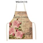 Tablier de cuisine en lin imprimé oiseau fleur papillon rétro pour hommes et femmes, chasuble, livres ... Tablier de cuisine en lin imprimé oiseau fleur papillon rétro pour hommes et femmes, chasuble, livres ...