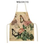 Tablier de cuisine en lin imprimé oiseau fleur papillon rétro pour hommes et femmes, chasuble, livres ... Tablier de cuisine en lin imprimé oiseau fleur papillon rétro pour hommes et femmes, chasuble, livres ...