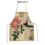 Tablier de cuisine en lin imprimé oiseau fleur papillon rétro pour hommes et femmes, chasuble, livres ... Tablier de cuisine en lin imprimé oiseau fleur papillon rétro pour hommes et femmes, chasuble, livres ...