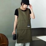 Tablier de travail impermable a gilet long amovible avec poches pour hommes et femmes, tablier de serveur ...