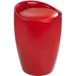 Tabouret / bac à linge pour salle de bain - candy - abs - rouge wenko Tabouret / bac à linge pour salle de bain - candy - abs - rouge wenko