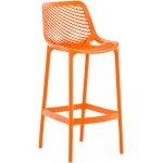 Tabouret de bar d'extrieur avec repose - pieds plastique orange