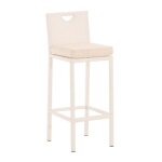 Tabouret de bar d'extérieur x1 en polyrotin aluminium plastique blanc 10 0002934 Tabouret de bar d'extérieur x1 en polyrotin aluminium plastique blanc 10 0002934