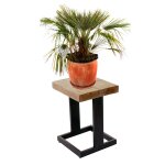 Tabouret de fleurs hwc - a15, porte - fleurs, table a plantes, bois massif de sapin, rustique 48x36x32cm ...