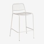Tabouret haut empilable jardn elton blanc gardenia 65 cm