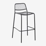 Tabouret haut empilable jard�n elton noir de carbone �75 cm