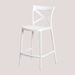 Tabouret haut empilable jardn otax blanc ?65 cm