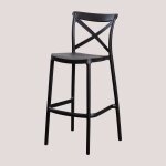 Tabouret haut empilable jardn otax noir ?75 cm