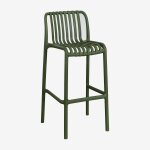 Tabouret de jardin empilable en polypropyl�ne wendell vert pesto ¿75 cm