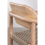 Tabouret de jardin haut 65 cm en bois naele brun bl�