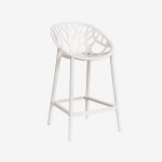 Tabouret haut de jardin ores blanc gardenia 65 cm