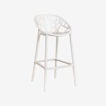 Tabouret haut de jardin ores blanc gardenia 75 cm