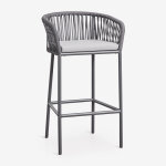 Tabouret de jardin haut arhiza gris graphite �75 cm