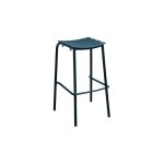 Tabouret de jardin haut empilable perfect - bleu 50 x 79 x 46 cm