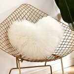 Taie d'oreiller en peluche douce, en fausse laine en forme de câ¿ur, décoration de canapé et de voiture, ... Taie d'oreiller en peluche douce, en fausse laine en forme de câ¿ur, décoration de canapé et de voiture, ...