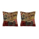 Taie d'oreiller r�tro am�ricain, imprim�, pour la maison, le salon, le canap�