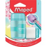 Taille - crayon connect 2 trous avec gomme sans pvc + 1 recharge gomme medium - coloris pastel alatoire ...
