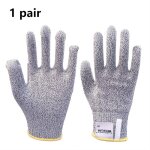 Taille xxl - 1 paire - gants de pche en cerf - volant, niveau 5, rsistants aux coupures, rsistants ...