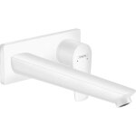 Talis e mitigeur de lavabo encastr mural blanc mat, bec 225mm, bonde  coulement libre (71734700)