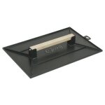 Taloche ps noir rectangulaire - plateau alvole - manche bois - 35 x 27