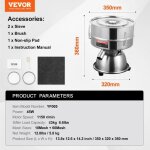 Tamis  farine electrique - vevor - machine de tamisage avec 10 et 60 mailles, facile  remplacer - poudres ...