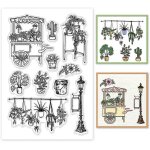 Tampons transparents en silicone pour chariot de jardinage, tampons transparents en silicone pour plantes ...