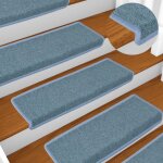 Tapis d'escalier 15 pcs 65x25 cm bleu vidaxl vidaxl