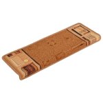 Tapis d'escalier autocollants 15 pcs 65x25 cm beige vidaxl vidaxl