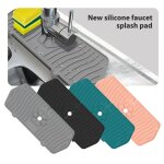 Tapis de robinet en silicone pour evier, protection contre les eclaboussures d'eau, coussin de drainage, ...