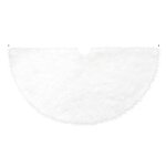 Tapis sapin de no�l en fausse fourrure blanc 78 cm