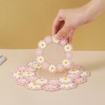 Tapis de table isolant en silicone en forme de marguerite, 1 pi�ce, tapis de table en tpe, r�sistant ...