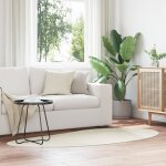 Tapis vidaxl crme 100x200 cm polyester antidrapant