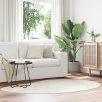 Tapis vidaxl cr�me 140x200 cm polyester antid�rapant