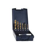 Taraud combin� exact 05930 7 pi�ces m�trique m3, m4, m5, m6, m8, m10 tranchant � droite n / a hss 1 set ...