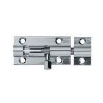 Targette � p�ne rond en laiton et acier - 40 mm - nickel� - sr abus