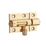 Targette à pêne rond thirard, laiton ciré jaune Targette à pêne rond thirard, laiton ciré jaune