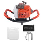 Tarière électrique en spirale pour le sol, machine à creuser les trous refroidie à l'air, 2 temps, 68cc, ... Tarière électrique en spirale pour le sol, machine à creuser les trous refroidie à l'air, 2 temps, 68cc, ...