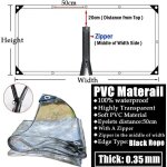 Tarlii - abri de plantes transparent avec fermeture eclair, housse anti - pluie, meubles de balcon, impermabl ...