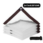 Tarlii - tarlii en pvc transparent avec oeillets mtalliques, bche impermable rapduty pour abri jetable, ...