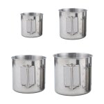 Tasse a eau ultral�g�re en acier inoxydable, avec poign�e pliable, portable, en plein air, camping, pique ...