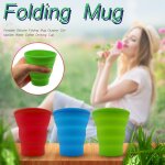 Tasse pliante rtractable en silicone, portable, anti - goutte, tasse a caf, pour boire de l'eau, camping ...