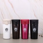 Tasse thermos a caf en acier inoxydable de 380ml, flacons sous vide portables pour voiture, bouteille ...