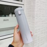 Tasse thermos simple en acier inoxydable, paille dgrade, portable, sous vide, a la mode, pour homme ...