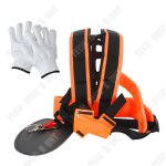 Td harnais debroussailleuse orange sangle double d�broussailleuse harnais d'�paule r�glable harnais confortabl ...