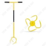 Td râteau à main de jardin 45cm x 94cm cultivateur horticole à haut rendement un travail du efficace ... Td râteau à main de jardin 45cm x 94cm cultivateur horticole à haut rendement un travail du efficace ...
