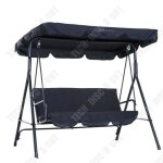 Td� auvent de balan�oire noir housse remplacement pour balan�oire housse de balan�oire balan�oire de ...