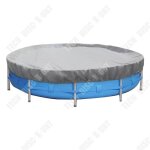 Td� couverture de piscine anti - poussi�re et anti - pluie, ronde bleue pliable protection solaire d'ext�rieu ...